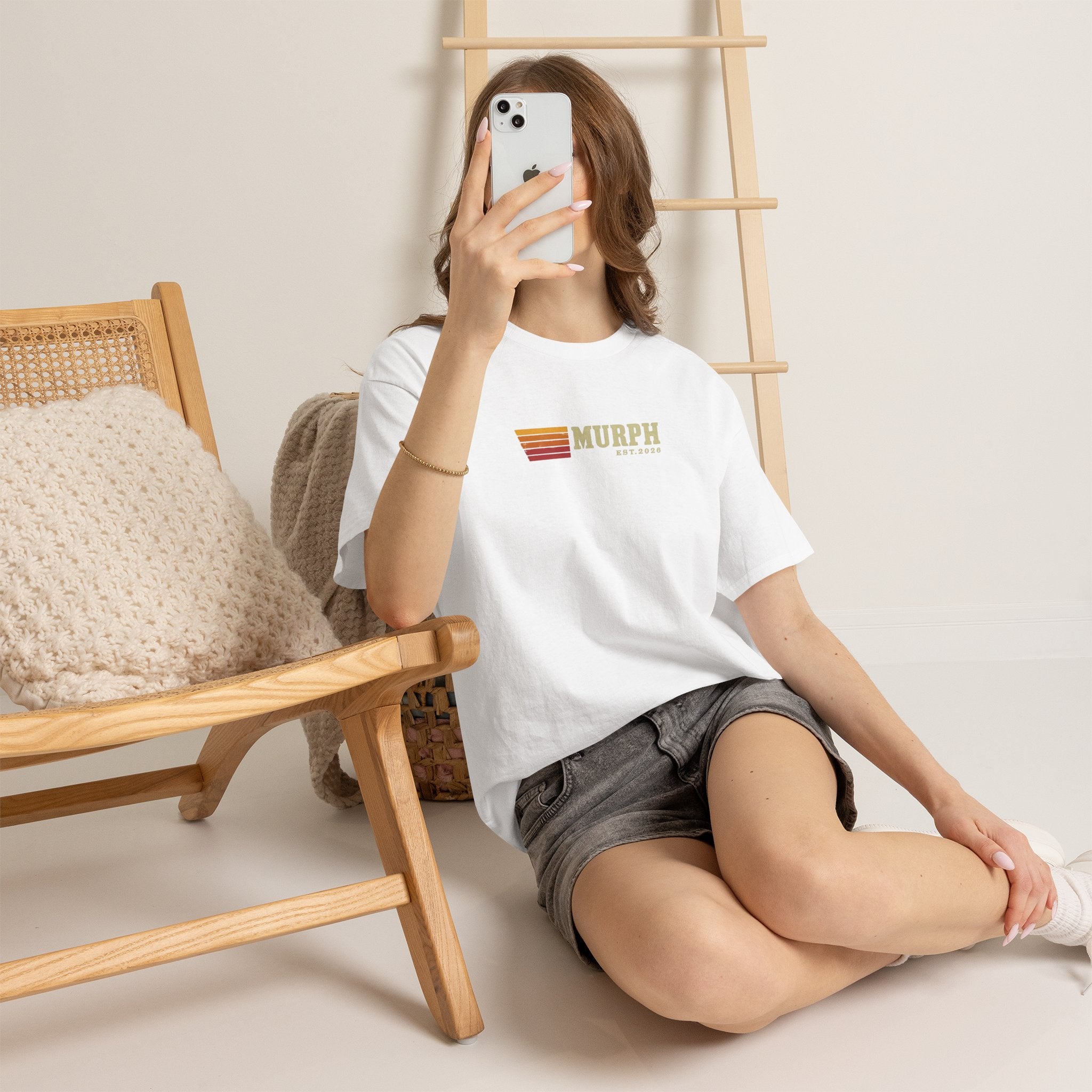 Murph Retro Stripe Tee — Vintage Sunset Graphic T-Shirt