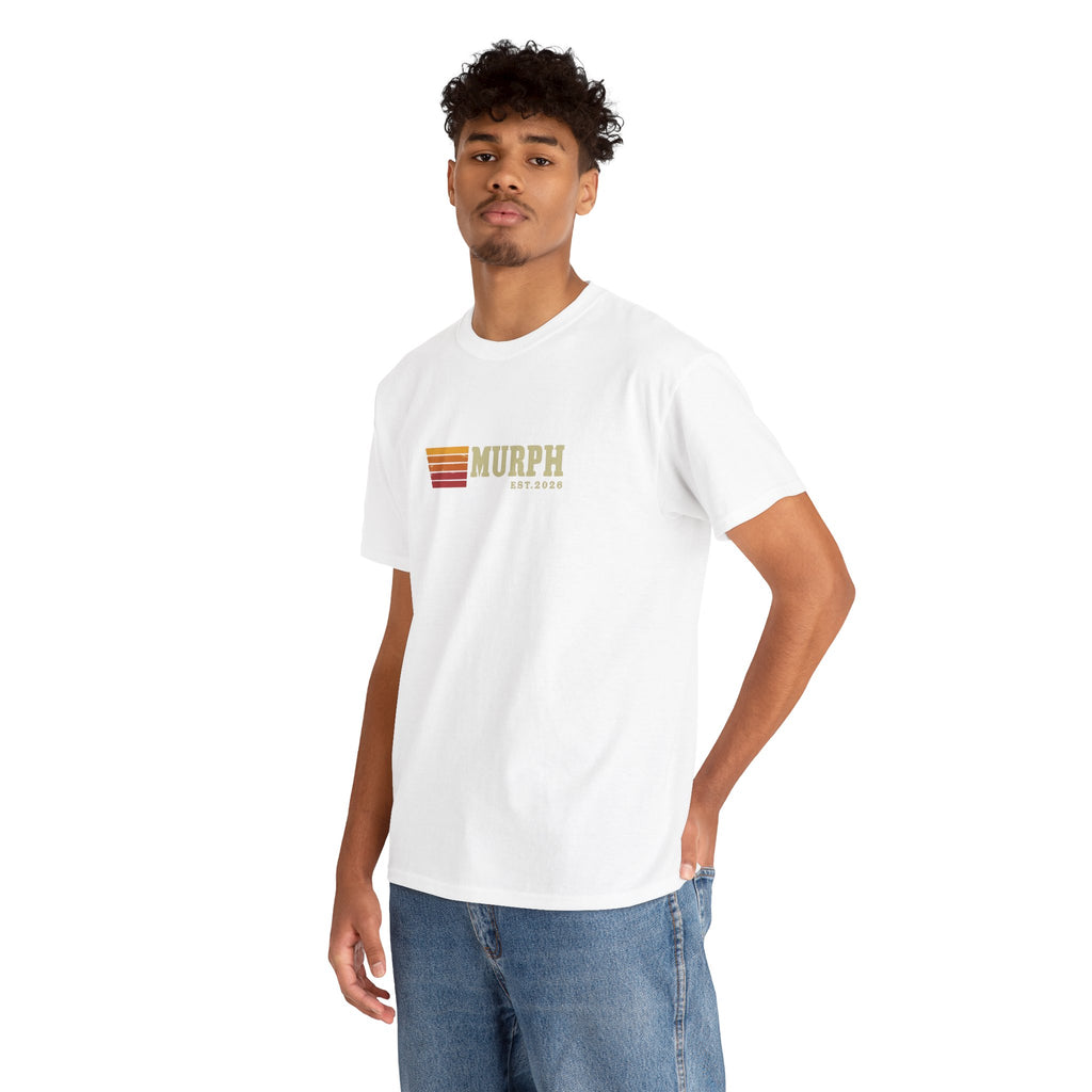 Murph Retro Stripe Tee — Vintage Sunset Graphic T-Shirt