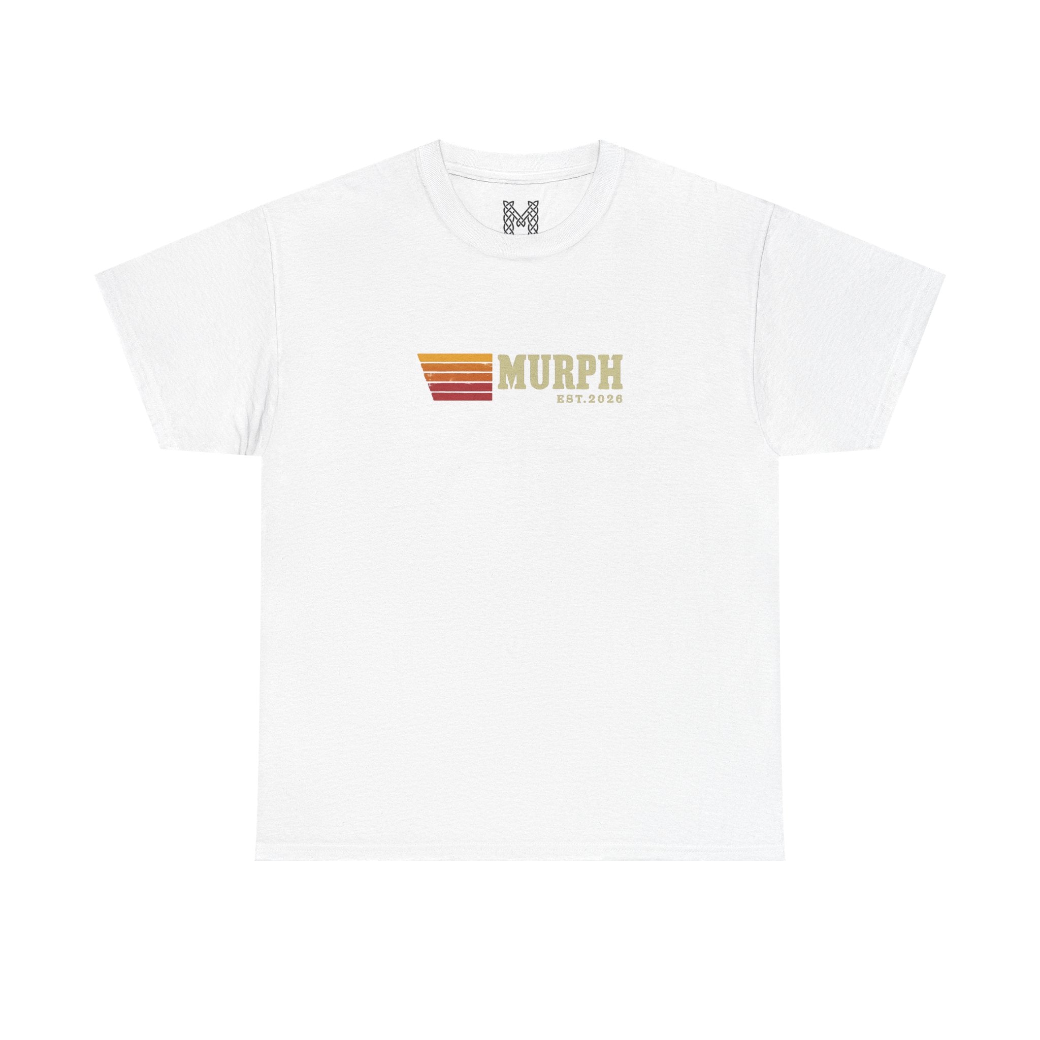 Murph Retro Stripe Tee — Vintage Sunset Graphic T-Shirt