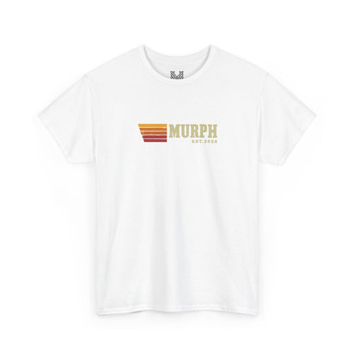 Murph Retro Stripe Tee — Vintage Sunset Graphic T-Shirt